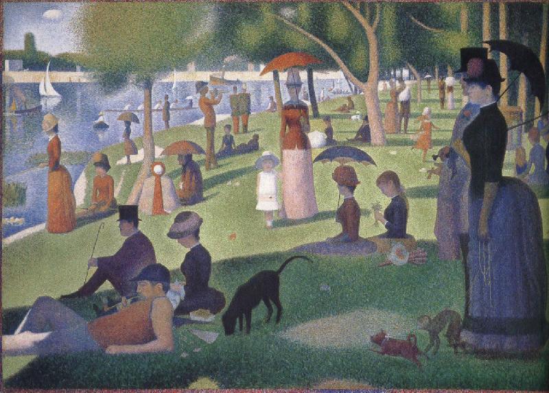 Georges Seurat A Sunday afternoon on the is land of la grande jatte oil painting image